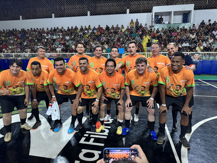 Gerson Claro, presidente da ALEMS, participa de ação solidária esportiva em Miranda. Foto: Reprodução