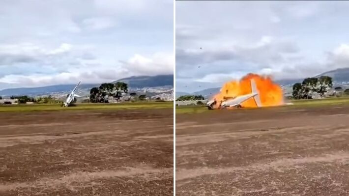 Queda da aeronave matou dois pilotos