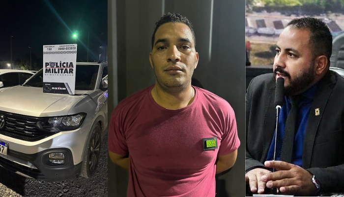 Assessor de vereador pastor bolsonarista é preso por furto de carro e posse de drogas em MT. Fotos: Reproduções