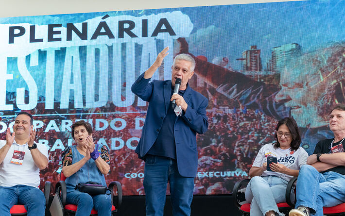 (13.dez.25) - Secretário Nacional de Assuntos Institucionais do PT, Romênio Pereira, destaca o discurso 'progressista e de esquerda'de Fábio Trad. Foto: Tero Queiroz