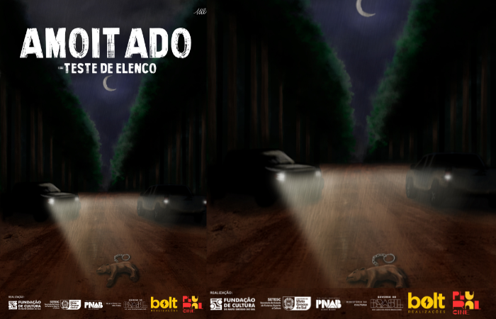 Cartaz de teste de elenco do filme 'Amoitado'. Crédito: @wes.abcdarvore