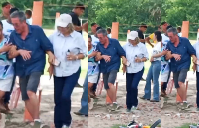 Prefeito é levado bêbado de festa no Clube de Laço de Porto Murtinho (MS). Foto: Reprodução