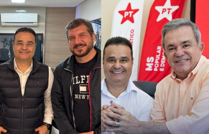 O presidente municipal do PT, Pedro Kemp, e o presidente estadual do partido, Vander Loubet (pré-candidato ao Senado), percorrerão o Estado ao lado do pré-candidato ao Governo, Fábio Trad. Fotos: Arquivo