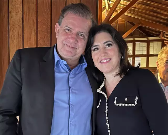 Eduardo Rocha e Simone Tebet (Foto: Arquivo Pessoal).