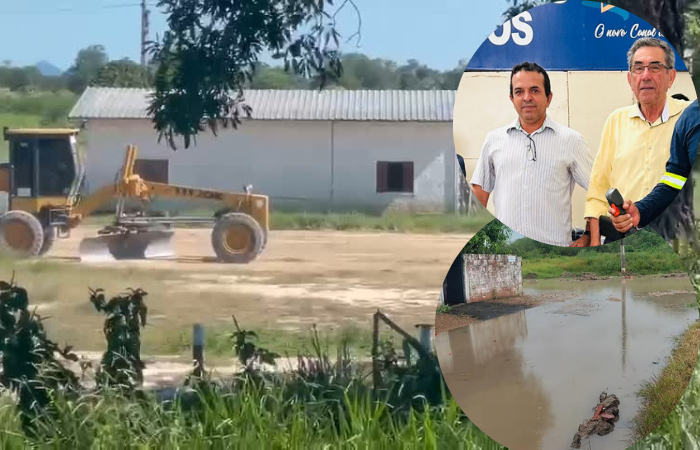 Enquanto a cidade sofre com a falta de infraestrutura, máquinas públicas são vistas trabalhando na fazenda do secretário de Obras de Porto Murtinho, sob a gestão de Nelson Cintra. Foto: Reprodução