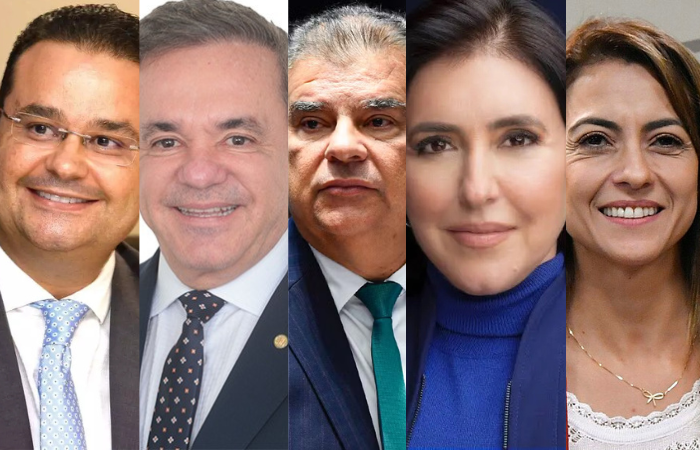 Campo democrático aposta em Vander Loubet e mantém Simone Tebet como prioridade, mas avalia alternativas como Nelsinho Trad e Soraya Thronicke para a segunda vaga. Fotos: Reprodução