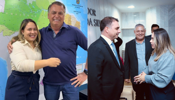Aliada do presidiário Jair Bolsonaro e parte do clã da extrema direita, Ana Portela ofende o presidente da República. Fotos: Arquivo | Redes sociais.