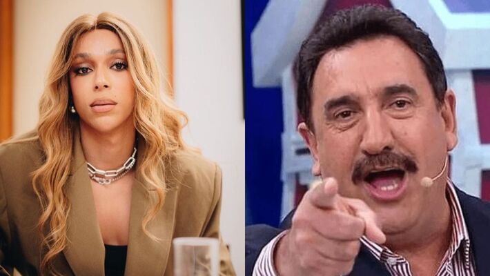 Erika Hilton e Ratinho. Foto: Reprodução/X/SBT