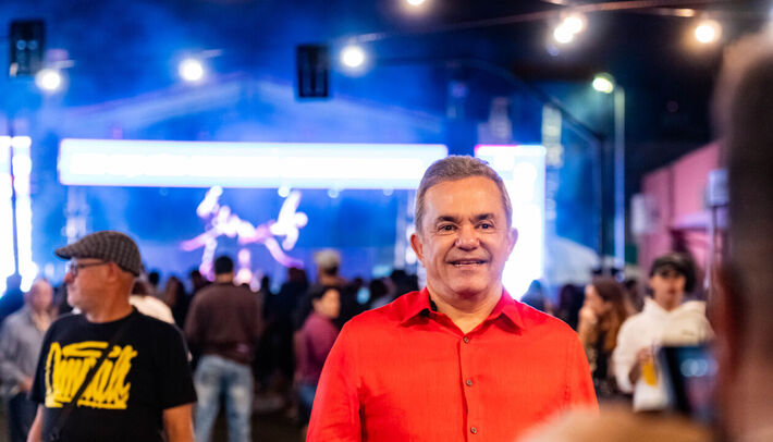 (30.mai.26) - O deputado federal Vander Loubet durante a 1ª Revoada Cultural em Campo Grande (MS). Foto: Tero Queiroz