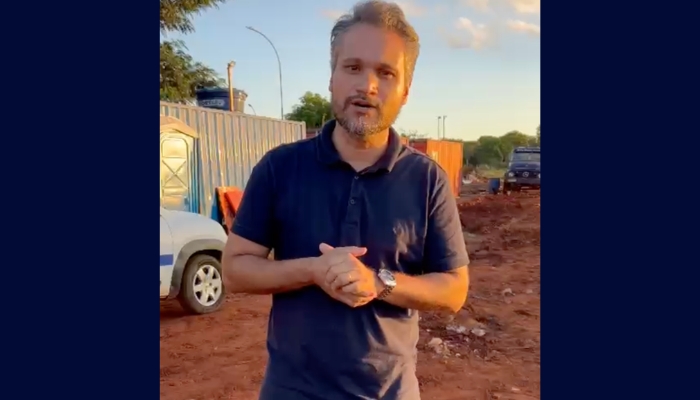 Vereador Leinha em vídeo publicado em suas redes sociais | Reprodução