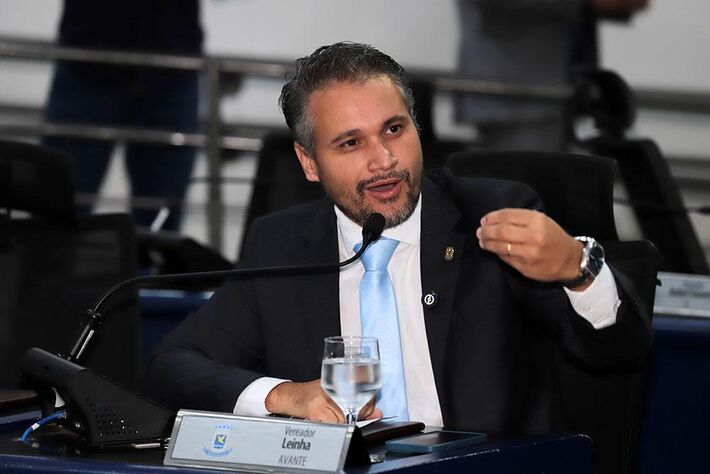 Vereador Leinha (Avante) foi processado por empreiteira após fiscalização. Foto: Câmara