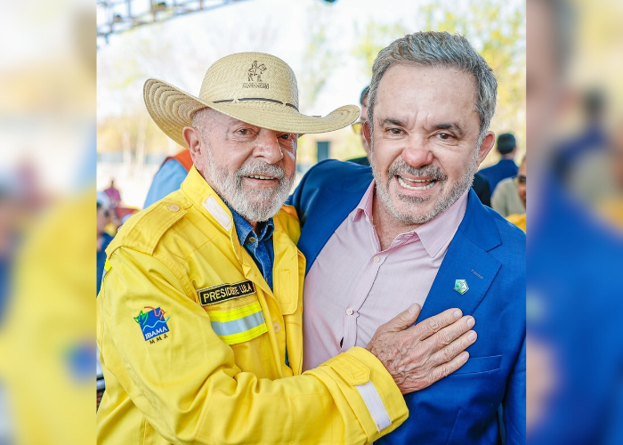 O presidente Lula e Vander Loubet.