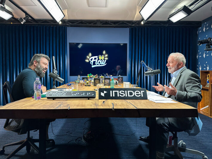 18.10.2022 Lula participa do Flow Podcast, entrevistado pelo apresentador Igor 3K, com transmissão ao vivo pelo canal do podcast no YouTube. Foto: Ricardo Stuckert