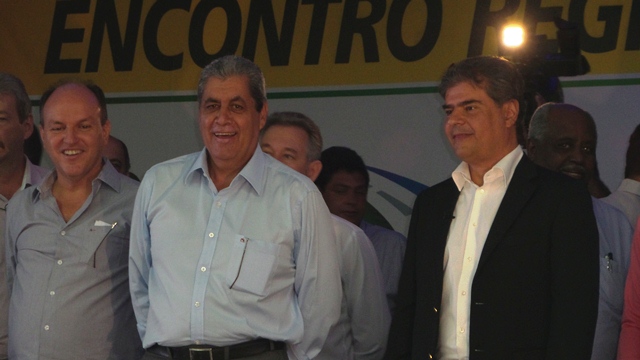  Governador André Puccinelli e pré-candidato do PMDB ao governo do Estado Nelson Trad Filho<br />Foto: Heloísa Lazarini