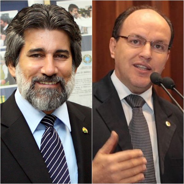  Presidente nacional do PMDB, senador Valdir Raupp e presidente regional do PMDB em Mato Grosso do Sul, deputado Junior Mochi