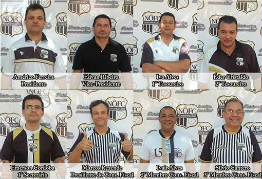 Eleitos para compor a nova Diretoria Executiva do Novoperário de 2014 a 2018