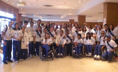  Delegação de Mato Grosso do Sul que participa das Paralimpíadas Escolares 2014<br />Foto: Divulgação