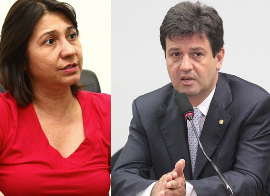  Vereadora Luiza Ribeiro (PPS) e deputado federal, Luiz Henrique Mandetta (DEM)<br />Foto: Reprodução