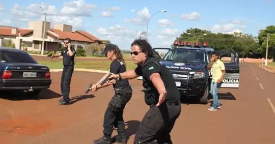  Policiais Civis em longa metragem Sem Defesa<br />Foto: Divulgação PC