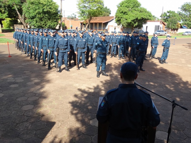  Polícia Militar e alunos do curso de formação irão reforçar o policiamento de fronteira no final do ano<br />Foto: Divulgação PM