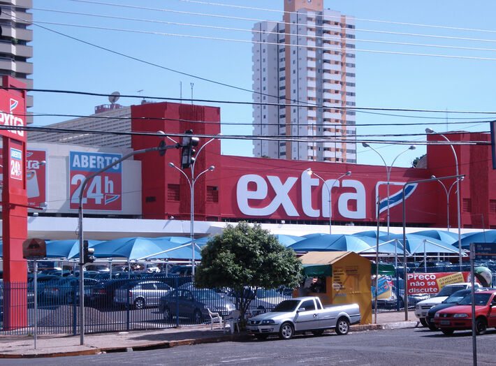  Hipermercado Extra, localizado na rua Maracaju, em Campo Grande<br />Foto: Divulgação