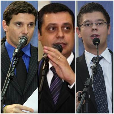  Vereadores do PT do B Eduardo Romero, Flávio César e Otávio Trad<br />Foto: Divulgação