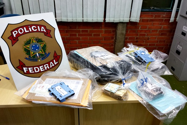  Objetos apreendidos durante operação<br />Foto: Polícia Federal