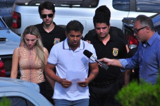  Vereador Cicinho do PT e esposa Mainara Malinski presos pela Polícia Federal<br />Foto: Divulgação