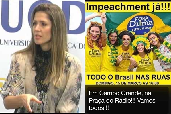 Karina Maia chama para a movimentação pelo impeachment de Dilma Rousseff.