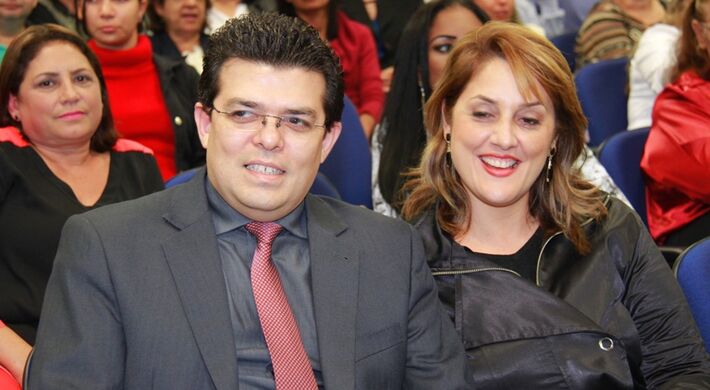 Prefeito Gilmar Olarte e Andréia Olarte.