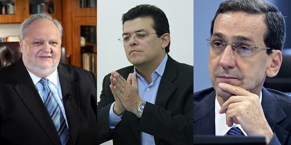 Ex-presidente do STJ, ministro Félix Fischer, Gilmar Olarte e Presidente do STJ Francisco Falcão