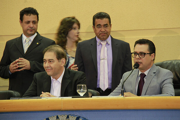 Prefeito Alcides Bernal (PP) e presidente da Câmara Flávio César (PtdoB) - Foto: Wanderson Lara