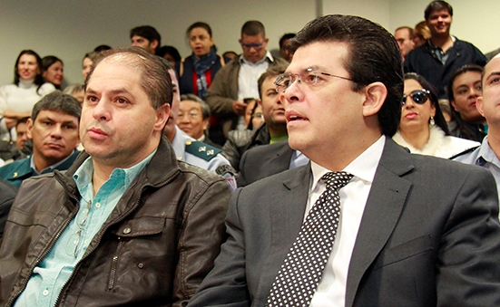 Ex-presidente da Câmara, vereador Mario Cesar e prefeito afastado Gilmar Olarte - Foto: Wanderson Lara