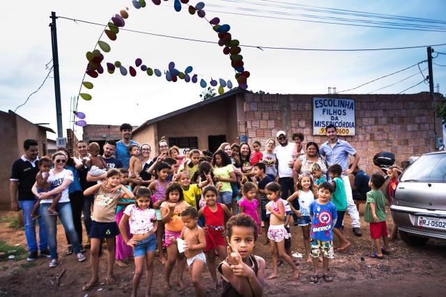 Frente da Escolinha Filhos da Misericórdia no Jardim Canguru em Campo Grande-MS