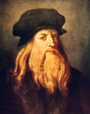 Retrato de autoria desconhecida de Leonardo Da Vinci. Wikimedia Commons