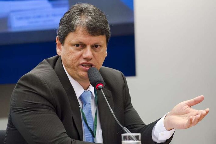O ministro da Infraestrutura, Tarcísio Gomes de Freitas