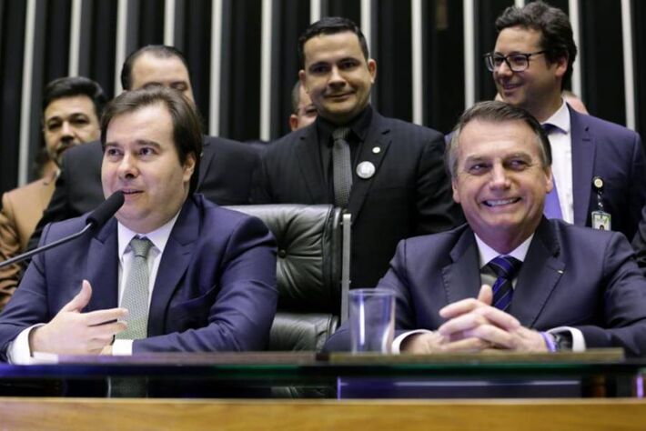 Rodrigo Maia e Bolsonaro