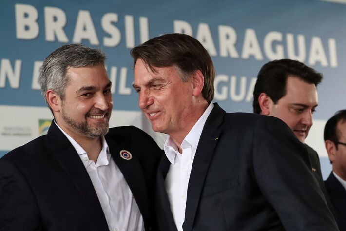 Mario Abdo e Jair Bolsonaro