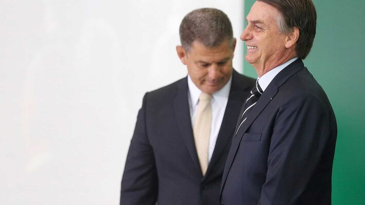 O presidente Jair Bolsonaro e Gustavo Bebianno