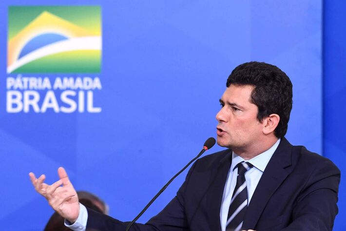 O ministro da Justiça, Sergio Moro, durante evento em Brasília