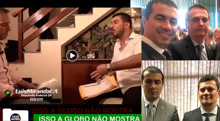 uis Miranda na entrevista ao Fantástico e em fotos com Bolsonaro e Sergio Moro