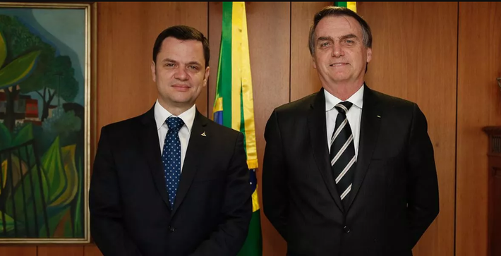 Jair Bolsonaro durante encontro com o Secretário de Segurança Pública do DF, Anderson Gustavo Torres