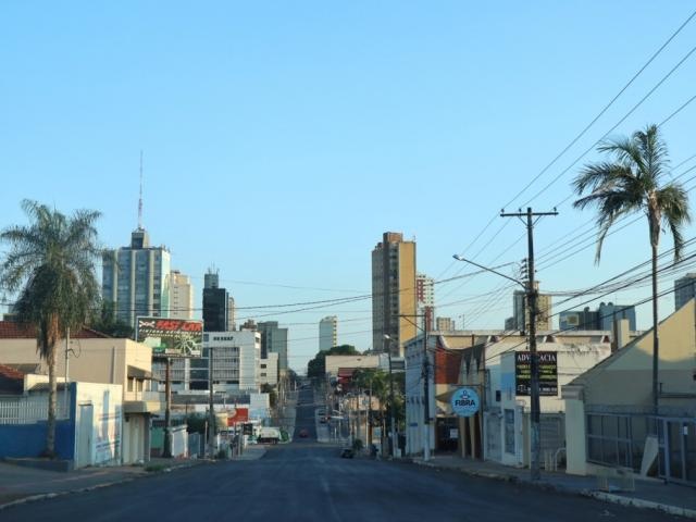 Região central de Campo Grande no início desta manhã
