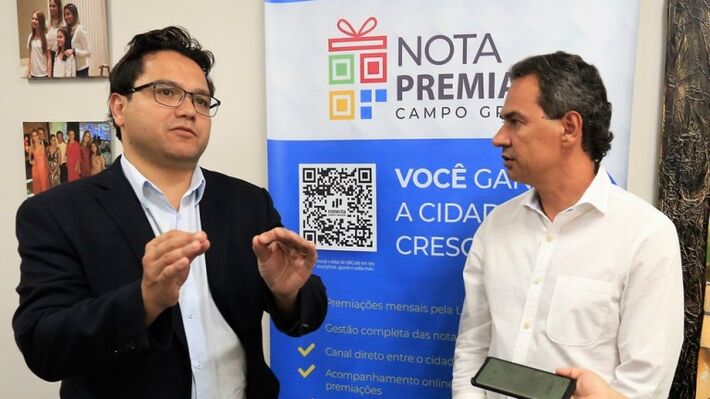 Marquinhos Trad e o secretário de Finanças e Planejamento, Pedro Pedrossian Neto