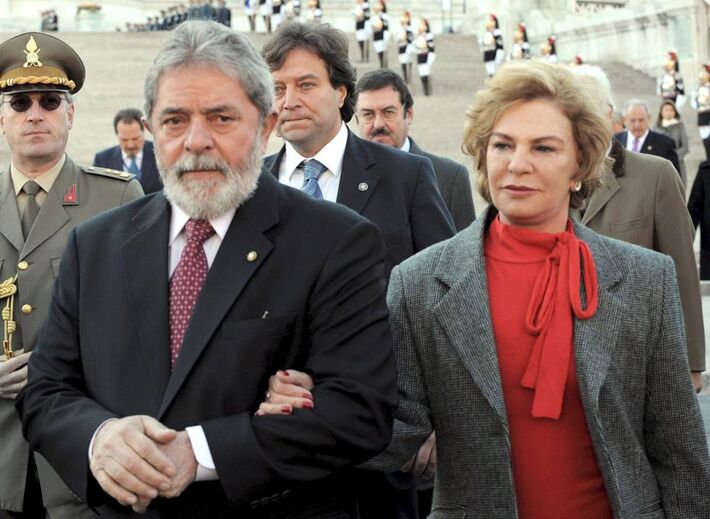 O ex-presidente Lula e a ex-primeira dama, Marisa Letícia, falecida em 2017.