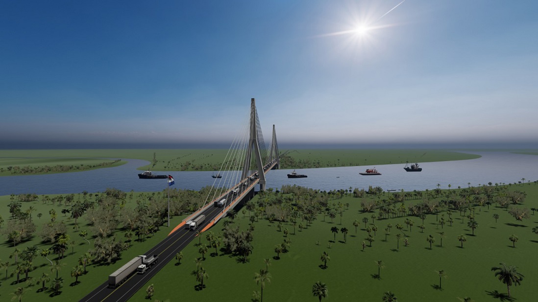 Ponte no modelo será erguida entre Porto Murtinho e Carmelo Peralta para facilitar a navegação de embarcações