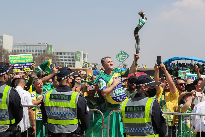 Manifestantes pró-Bolsonaro em Brasília - Foto: Marcos Corrêa/PR