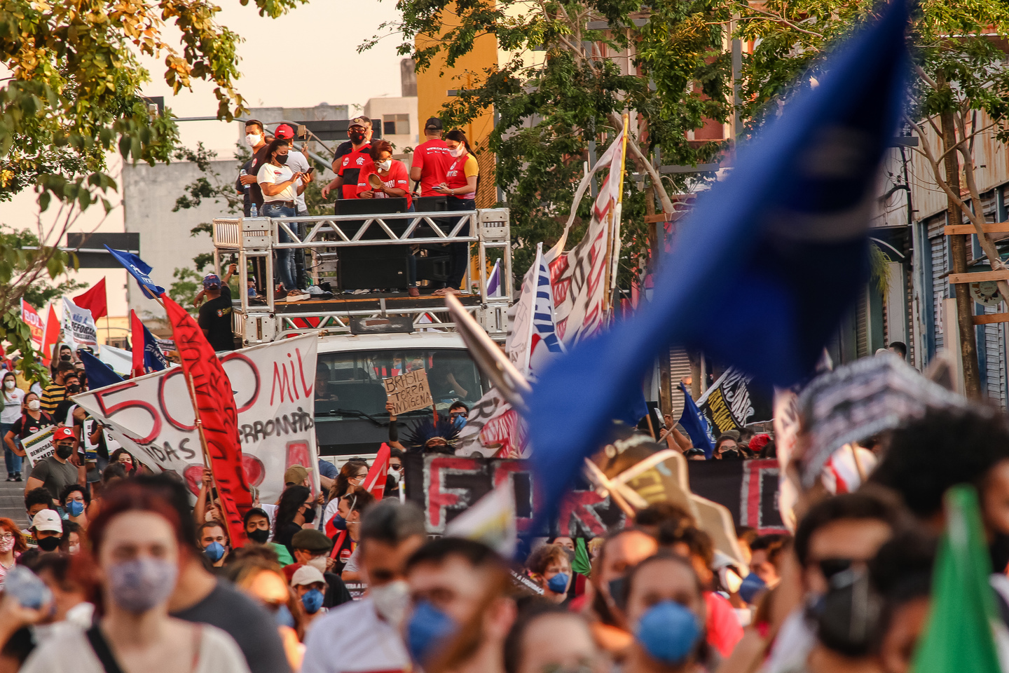 Liderança apontou que bolsonaristas receberam R$ 100 para manifestar em favor de Bolsonaro. Foto: Tero Queiroz