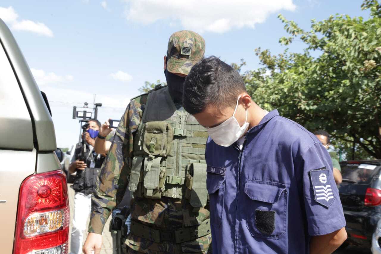 Militar foi preso na tarde de 7 de fevereiro e transferido para carceragem na Base Aérea de Campo Grande. Foto: Kísie Ainoã, a serviço do Campo Grande News