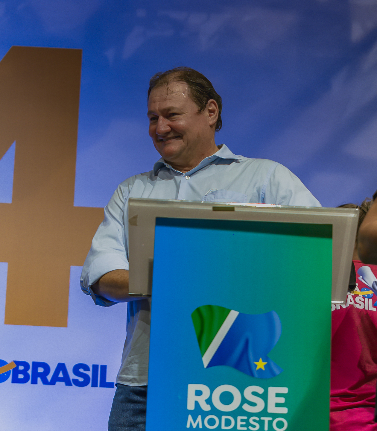 Momento em que Marcelo Miglioli se filiou ao União Brasil. Foto: Tero Queiroz 
